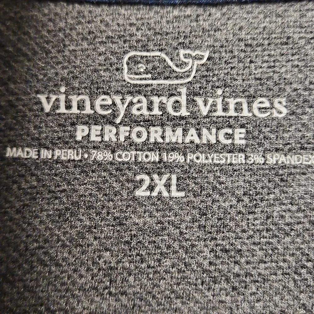 Vineyard Vines Performance Mens Blue 1/4 Zip, Size XXL